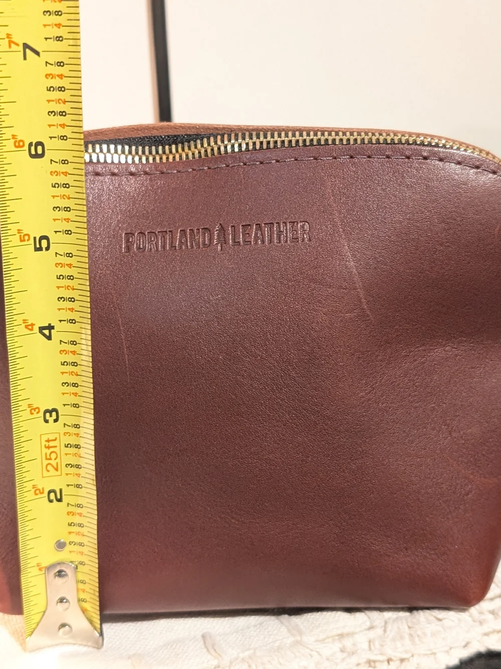 Portland Leather Brown Leather Women/Mens Clutch